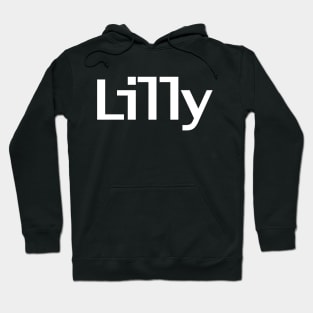 Lilly White Text Typography Hoodie